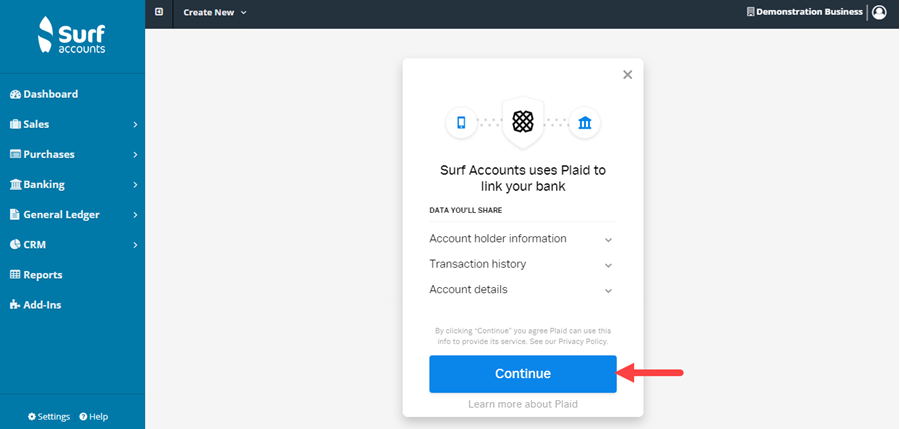 Managing Bank Accounts – Surf